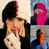 Berets Fun Balaclava Men Costume Hats Halloween Gift Warm Soft Crochet Bucket Hat Drop