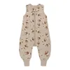 Bébé garçons filles coton sac de sommeil sans manches avec pieds enfants dessin animé Onesie pyjamas couvertures portables né vêtements de nuit 240122