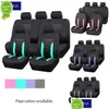 Capas de assento de carro Malha Er Set Voiture Acessórios Interior Unisex Fit Most Suv Track Van com Zipper Airbag Compatível Drop Delivery M DHT2H