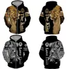 Tiger 3D baskılı erkek sweatshirt hoodies set erkek aslan eşofman/kazak/ceket/pantolon spor giyim sonbahar kış erkek takım elbise 240126