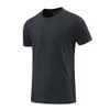 LL-R661 Heren Yoga-outfit Gym T-shirt Oefening Fitnesskleding Sportkleding Trainen Basketbal Hardlopen IJszijde Shirts Outdoor Tops Korte mouw Elastisch Ademend Nieuw