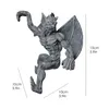 Decorative Figurines Resin Gargoyle Fence Topper Hanger Hanging Garden Statue For Patio Porch Decoration Home Decorations Craft Ornament