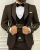 Herrenanzüge Kostüm Homme Formelle Mode Schwarz Slim Fit für Männer 3-teiliges Bräutigam-Hochzeitsset Neuestes Mantel-Hose-Design