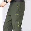 Pantalon de randonnée en plein air pour hommes 5XL avec ceinture à séchage rapide imperméable multi-poches léger tactique utilitaire pêche voyage pantalon cargo 240202