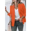 Damenjacken 2024 Grüner Blazer Frauen Frühling Herbst Elegante Langarm Anzugjacke Lässige Bürodame Mantel Chic Femme Slim Kleidung Tops