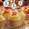 Suprimentos festivos 60 peças bolas de espuma para bolo decorações de festa de dança topper espumas escolhas ingredientes bebê