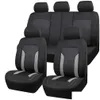 Capas de assento de carro Malha Er Set Voiture Acessórios Interior Unisex Fit Most Suv Track Van com Zipper Airbag Compatível Drop Delivery M DHT2H