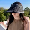 Gorras de bola Mujeres Playa Verano Vacío Top Sombrero para el sol Deportes al aire libre Ciclismo Viseras Sombreros Agujero transpirable Elástico Ajustable Béisbol