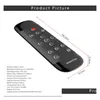 PC Remote Controls Wechip W2 Pro Air Mouse Voice Control Microphone W1/W2/R2 2.4G trådlöst gyroskop för Android TVBox Drop Delivery C otyks