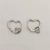 Hoop Earrings 925 Silver Plated Heart Cross Earring For Women Girls Party Wedding Jewelry Gift A001