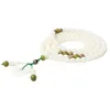 Strand Hand-Polished White Corypha Umbraculifea Abacus Beads 108 Tibetan-Style Wholesale Bracelet