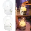 Nocne światła Ścierzące światło dla dzieci Silikonowe światło nocne USB Lampa Lampa Toddler Girls Decor sypialnia