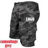 Pantaloncini da uomo Logo personalizzato Estate Cargo maschile Casual Perdere Jogging Multi-tasche Camouflage Trekking Lavoro Sport Abbigliamento uomo