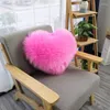 Подушка из 2 предметов розового искусственного меха с сердечком, чехол для дивана, дивана-кровати, декоративный чехол, пушистая роскошная плюшевая наволочка, домашний декор