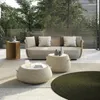 Camp Furniture Outdoor Rattan Sofa Combination Courtyard Sunscreen Waterproof Chair Leisure Simple Design Garden Villa