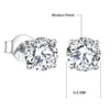 Joias finas brinco de diamante vvs 1ct brincos de moissanite gelado 925 prata esterlina de alta qualidade fabricação de amostra clássica
