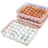 34 GRID EGG BOX EGGS TRAY MED LID DRACHER FÖRSKAPINGSFALL HOLLER Kylskåp Organiserförvaring Kök Matbehållare 240125