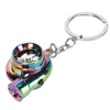 Keychains LED Metal Electric Turbo Keychain With Sound&Light LR041 35MAh Button Cell Battery Powered Electronic Car Pendant