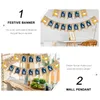 Party Decoration Eid Al-Fitr levererar Mubarak Banner Flag Linen Paper Bunting Garland