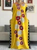 Etnisk kläder afrikansk klänning kvinnor dashiki solid blommig tryck lös avslappnad kort ärm med hijab halsduk