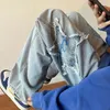 Мужские джинсы Брюки Графический Панк Человек Ковбойские брюки Звезда Прямые корейский стиль Оригинальный ретро Дизайнер Лето в эстетическом стиле Xs