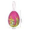 12 pièces de pendentif oeuf de Pâques coloré décoration mousse lapin oeuf décoration de fête cadeaux pour enfants de ménage 2024 240208