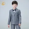 Nimble Spring Autumn Formal Boy Suit na wesele imprezę Partię Costume Hurtowe odzież 3pcsset Blazer Vest Pants 240130