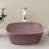 Rubinetti per lavandino del bagno Lavabo da tavolo in stile nordico Lavabo minimalista in porcellana per uso domestico Piccolo appartamento Balcone Lavabo quadrato