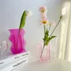 Rainbow Color Acryl Vases Floral Container Dekorativ butik Design Wedding Party Home Office Decoration 240119
