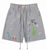 WOmens Men's Casual Sports Shorts Galleryes Depts Shorts Designer Colorful Ink-jet Hand-painted French Classic Printed Mesh Sports Drawstring