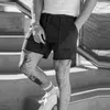 남자 반바지 캐주얼 스트리트웨어 남자 솔리드 드로 스트링 체육관 2024 조거 패션 통기성 포켓 바지 의류 느슨한 바지 스웨트 팬트