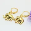 Dangle Earrings Drop 12 15mm Elephant Gold-color For Bride Women Lucky Beautiful Weddings Party Gifts Unique Jewelry B2659