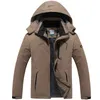Kış Söndürülebilir Kapak Büyük Boy ve Yüce Kalın Erkekler Açık Hava Dış Mekan Tırmanma Giyim Rüzgar Taşıyma Ceket Kaliteli Erkek Ceket 240119