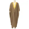 Roupas étnicas Djellaba Dishdasha Homens Muçulmanos Bisht Abaya Cetim Eid Kimono Vestido de Oração Jubba Thobe Arábia Árabe Robe Islam Turquia Kaftan