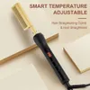 Comb Straightener for Wigs and African Hair Flat Irons Fast Heating Straightening Brush Straight Curler Roller Styler Tool 240130