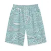 Men's Shorts Boho Maxi Paisley Floral Print Elastic High Waisted Casual Summer