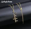 Hela handskriftsmycken Custom Signature Pendant Collier Femme Vertical Personalized Custom Name Necklace for Women Gift5176770