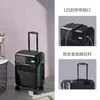 スーツケースフロントペーティング多機能スーツケースフェメールPCUNIVERSALホイールパスワード充電式パルロッドケースボードボックストラベルバグラガー