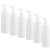 Lagringsflaskor 6 st påfyllningsbara resor flaskor platt axlar lotion schampo container toalettartiklar