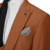 Garnitury męskie British Fashion Costume Homme szczyt Lapel Mens Suit na ślub PROR BRIDEGROOM TUXEDO Blazer Ternno Masculino Slim Fit 3 szt.