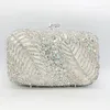 Feminino prata branco strass bolsa de casamento sacos de noite cristal minaudiere xiyuan mulheres strass bolsas de baile sacos de cocktail 240130