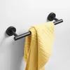 Alta qualidade 304 sus barra de toalha toalete rolo suporte papel robe gancho roupas preto prata ouro acessórios do banheiro conjunto 240118