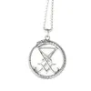 Pendant Necklaces 2024 Unique Design Stainless Steel Round Snake Lucifer Satan Signet Cool Jewelry For Men GIFT