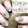 Stickers stickers nagel Alien ruimte elanden zwarte baard schattige stoffen voor nagels ornamenten sliders decoratie drop levering gezondheid schoonheid kunst Othvo