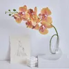 Decorative Flowers 36" 7-Heads Artificial Butterfly Pink Orchid Large Size Fake Phalaenopsis Silicon Real Touch Wedding Table Vase PU Home