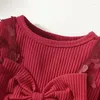 Abiti da ragazza Bambini per ragazze Primavera Autunno Abito Bambino Bambino Dolce Principessa Infantile Moda Maglia Farfalla