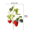 Dekorativa blommor 10 pinnar Artificiella frukter Strawberry Mulberries Po Props for Home Party Wedding Diy Decoration