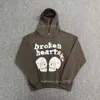 Planet Broken Letter Print Hoodie Lose Herren Y2k Hoody 3D Foam Graffiti Letter Sweater Hip Hop Haruku Sweatshirts Pullover Damen Langarm