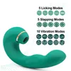 HESEKS 3 in 1 Clitoris Zuig Likken 10 Trillingen Orale Seks Clit Clitoris Stimulator Speeltjes voor Vrouw Masturbatie 240130