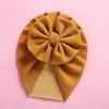 Hair Accessories Cashmere Wrinkle Baby Turban Hat Born Boy Girl Bow Knotted Folded Headwear Infant Beanies Kids Winter